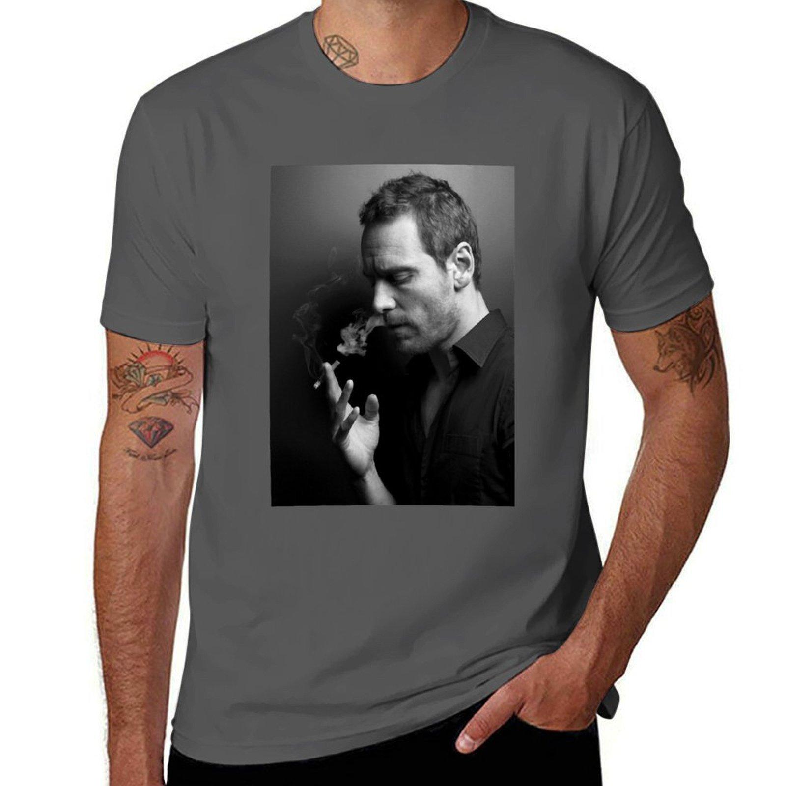 

Michael Fassbender Art T-Shirt man t shirt graphic man t shirts graphic t shirt man plain T-Shirt 4XL