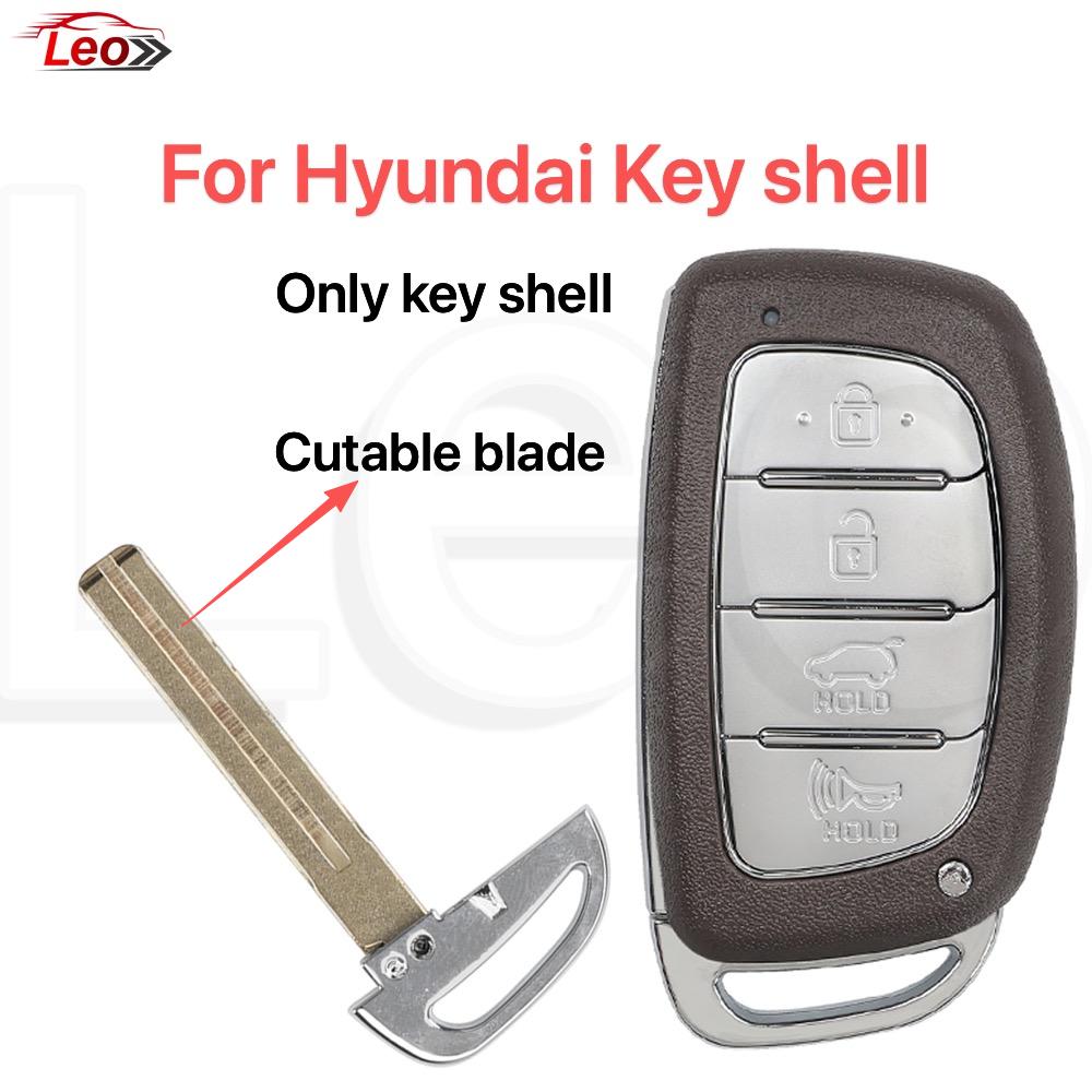 

Leo For Hyundai series smart key shell for IX35 IX25 Tucson Ioniq Elantra Mlstra lafesta sonata Can cut the blade No need to cut