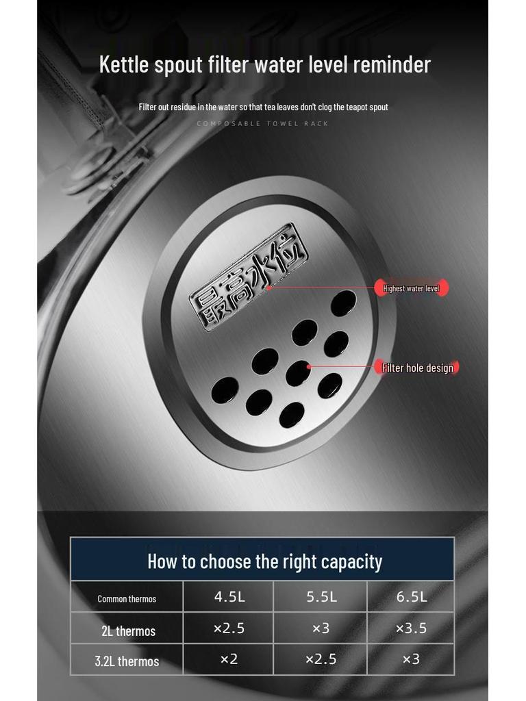 304 Stainless Steel Large Capacity Whistling Kettle for Gas, Open Flame & Induction Stoves.