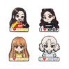 4pcs/set Kpop Girls Group Enamel Pins Anime Brooch Lapel Pin Badge for Backpack Clothes Accessory