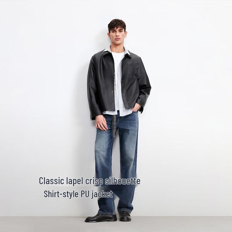 JACK&JONES Men's Spring 2026 Loose Lapel Long Sleeve Jacket