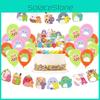 Komplett Squishmallows-festpaket för barn inkluderar ballonger, tårtdekoration och banderoll