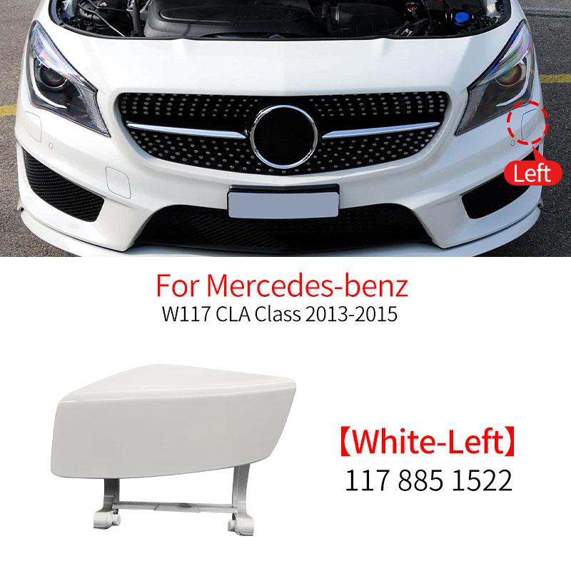 For Mercedes W117 Front Bumper Headlight Washer Spray Cover Cap Black White For Benz GLA Class CLA200 CLA220 CLA260 2013-2015