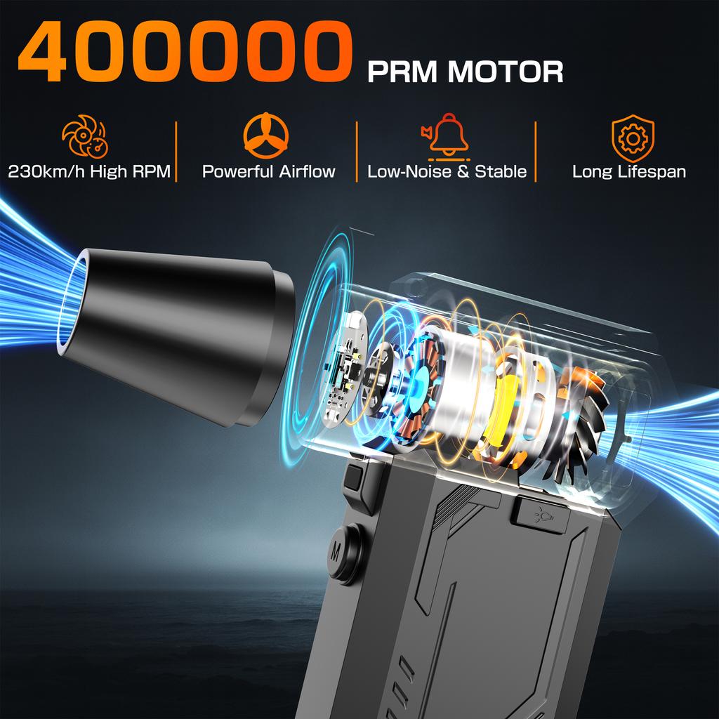 Handheld Turbo Fan For Car RV Truck Trailer Violent Jet Fan Powerful Air Blower Portable Multifunctional Cleaning Blower Tool