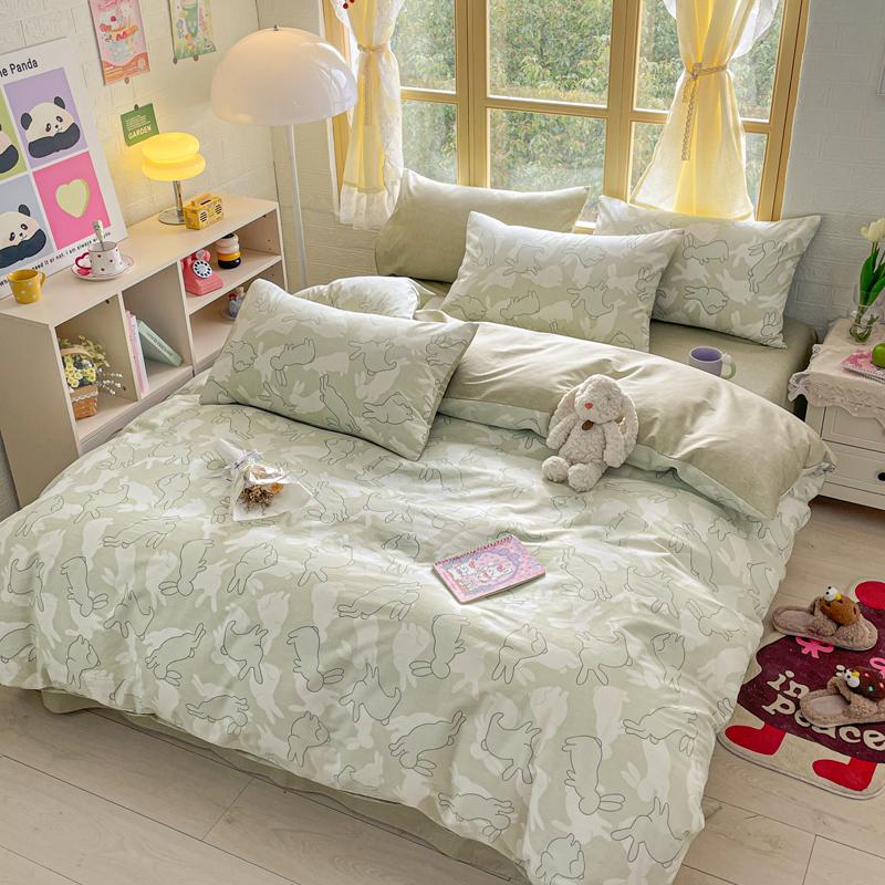 Elegant Blue Floral Pattern Duvet Cover Set 100% Cotton Soft Skin Friendly Queen Size Bedding Set Comforter Cover Pillowcases