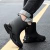 Classic Korean Black Anti-Slip Men's Rubber Boots Short Tube Sports Style Thickened Environmental Protection Water Shoes Zapatos