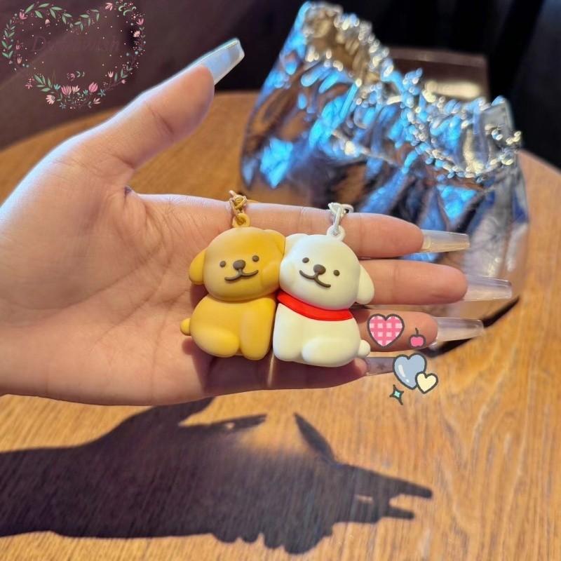 2 Stück/Set Niedlicher Welpe Magnetische Anziehungskraft Paar Rucksackanhänger Schlüsselanhänger Kreativer Romantischer Paar Umarmungsanhänger Niedliches Geschenk Paar Freund Geschenk