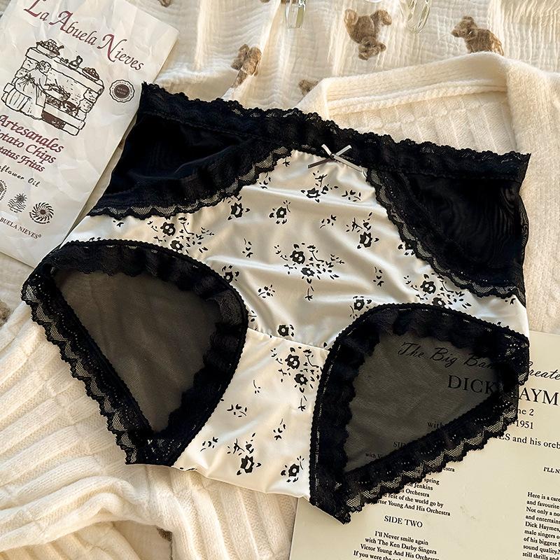 

Женское нижнее белье большого размера, тонкое, милое, с кружевом по бокам и на талии, весенне-осеннее 3XL чёрный