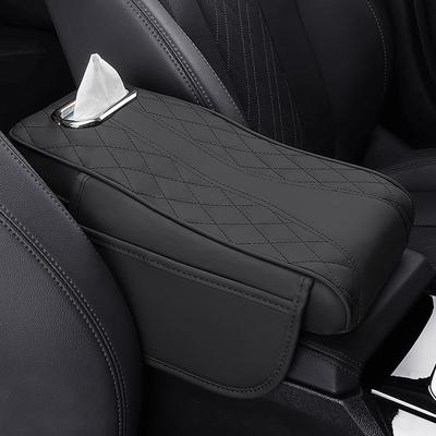Raksonic Car Armrest Box Mat with Storage Car Tissue Center Elbow Booster Multifunctional Armrest Comfortable Memory Foam Inner Automotive Fatigue