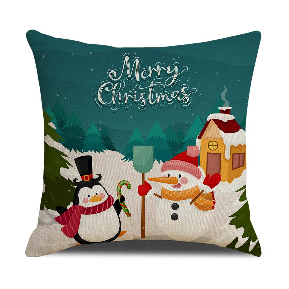 

Cartoon Santa Claus Reindeer Series Linen Pillow Cover Nordic Office Sofa Cushion Cover Cushion Cover 45 * 45Cm (excluding pillow core)