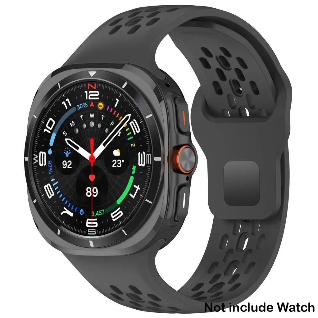 Soft Breathable Silicone Band for Samsung Galaxy Watch 7 Ultra 47mm Sports Loop Strap No Gaps Bracelet for Galaxy Ultra 2025