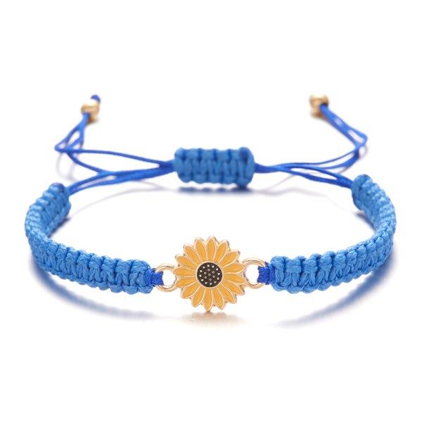 Boho Handmade Cartoon Star Flower Daisy Bracelet for Girl Women Strap Rope Bracelets Friendship Couples Jewelry Gift