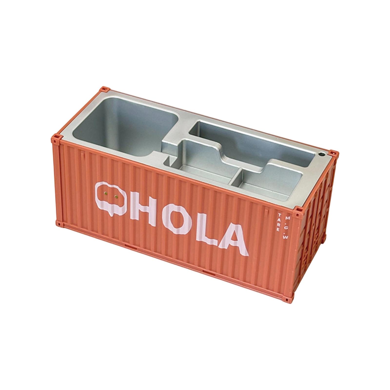 

Rectangular Metal Storage Organizer with Multiple Compartments Industrial Style Container Design Desk Holder for Office or Home Use One Size