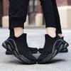 2024 Black Socks Sneakers Men Slip On High Sports Shoes Women Large Size 46 Fashion Unisex Breathable Brand Casual Sneakers Men