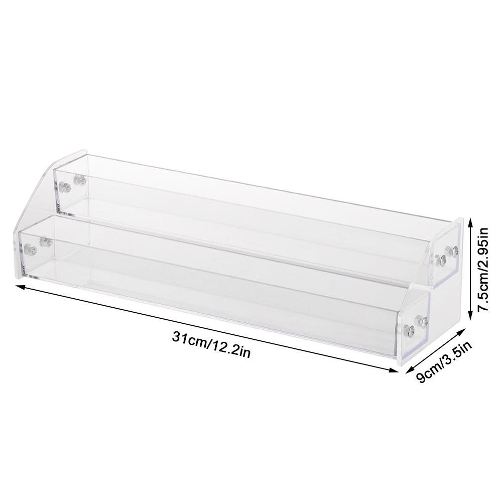 Clear Acrylic Acrylic Nail Polish Rack Two Layer Perfume Organizer For Countertop Display Two Layers