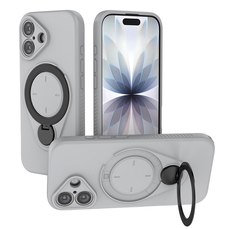 For iPhone 16 Pro Magnetic Phone Case,Soft TPU Kickstand MagSafe Phone Cover for iPhone 16 Pro