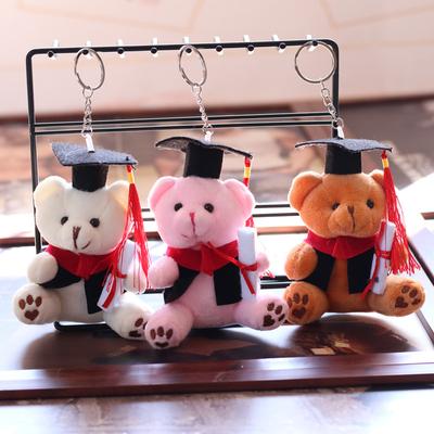 Cute Doctor Bear Small Pendant Plush Toy Doll Mini Teddy Bear Doll Bag Hanging Keychain