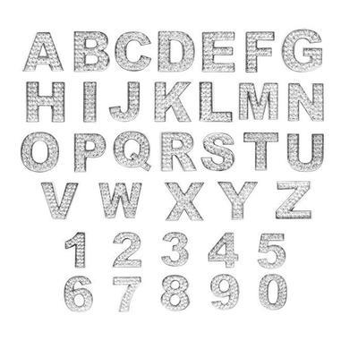 Srasakan 3D Car Emblem Stickers Decoration Dress Up Exterior Parts Alphabet Letter Capital Numbers