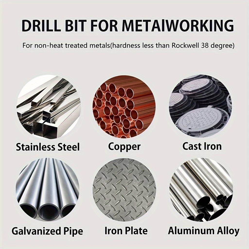 19pcs Drill Bits Plastic Box Packing Twist Cobalt Drill Bit Set For Wood Stainless Steel Cast Iron