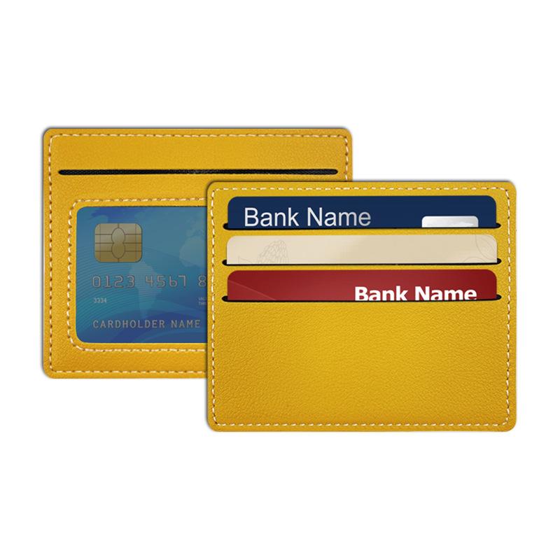 Frame 4 card position card bag Thin female pu leather card bag card cover can be determined Enterprise LOGO