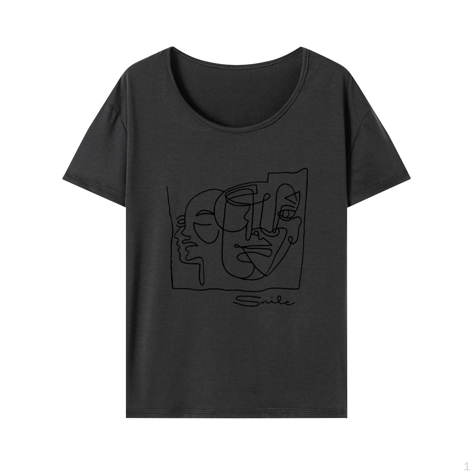 

Женская футболка с круглым вырезом