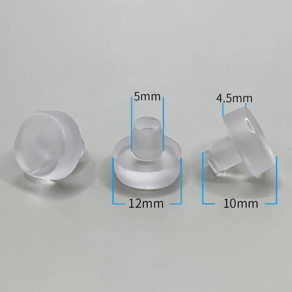 50Pcs M5 M6 Glass Top Table Furniture Embedded Bumper with Stem Rubber Screw Hole Plug Anti Slip Foot Pads Cabinet Door Grippers
