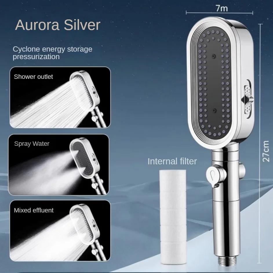 High Pressure Shower Head 3-mode Adjustable Shower Filtered Water-saving Hand Shower Shower Mixer Bathroom Accessories