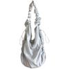 INNOCRIE Women's Drawstring Tote Bag, Solid Color, Large Capacity, Lightweight (Silver)