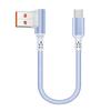 Factory Short USB Type-C Cable 5A Fast Charging 90 Degree Elbow Braided Portable Data Cable for iPhone