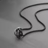 Men's Trendy Double Ring Pendant Necklace, Versatile Titanium Steel Accessory with High-End Feel