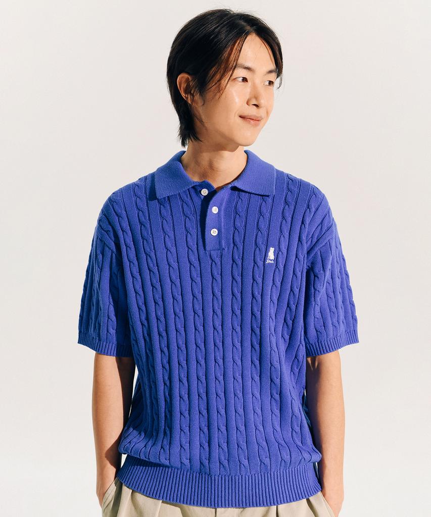 YALE Heritage Dan Short Sleeve Polo Knit Vintage Pink