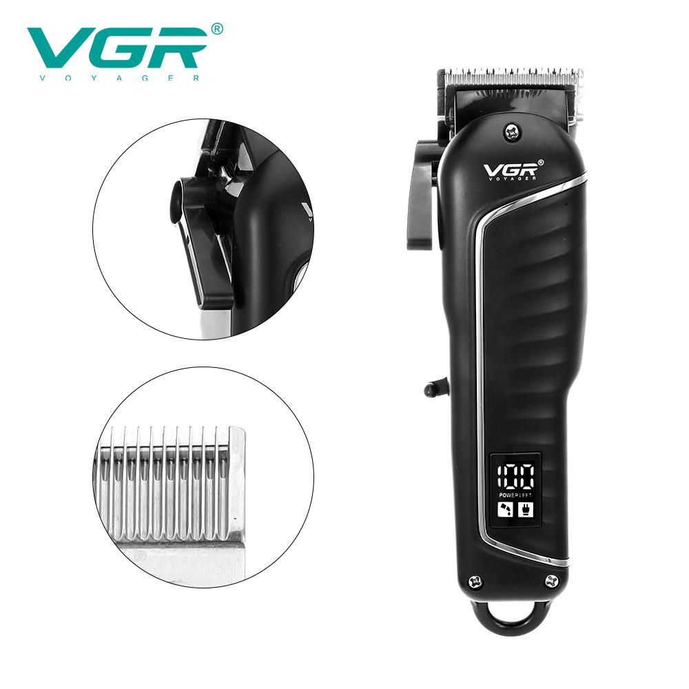 Tagliacapelli Originale VGR 683 Macchina Professionale per Tagliare i Capelli Barbiere Ricaricabile Rifinitore per Capelli Display Digitale Rifinitore Testina ad Olio Tagliacapelli per Uomo