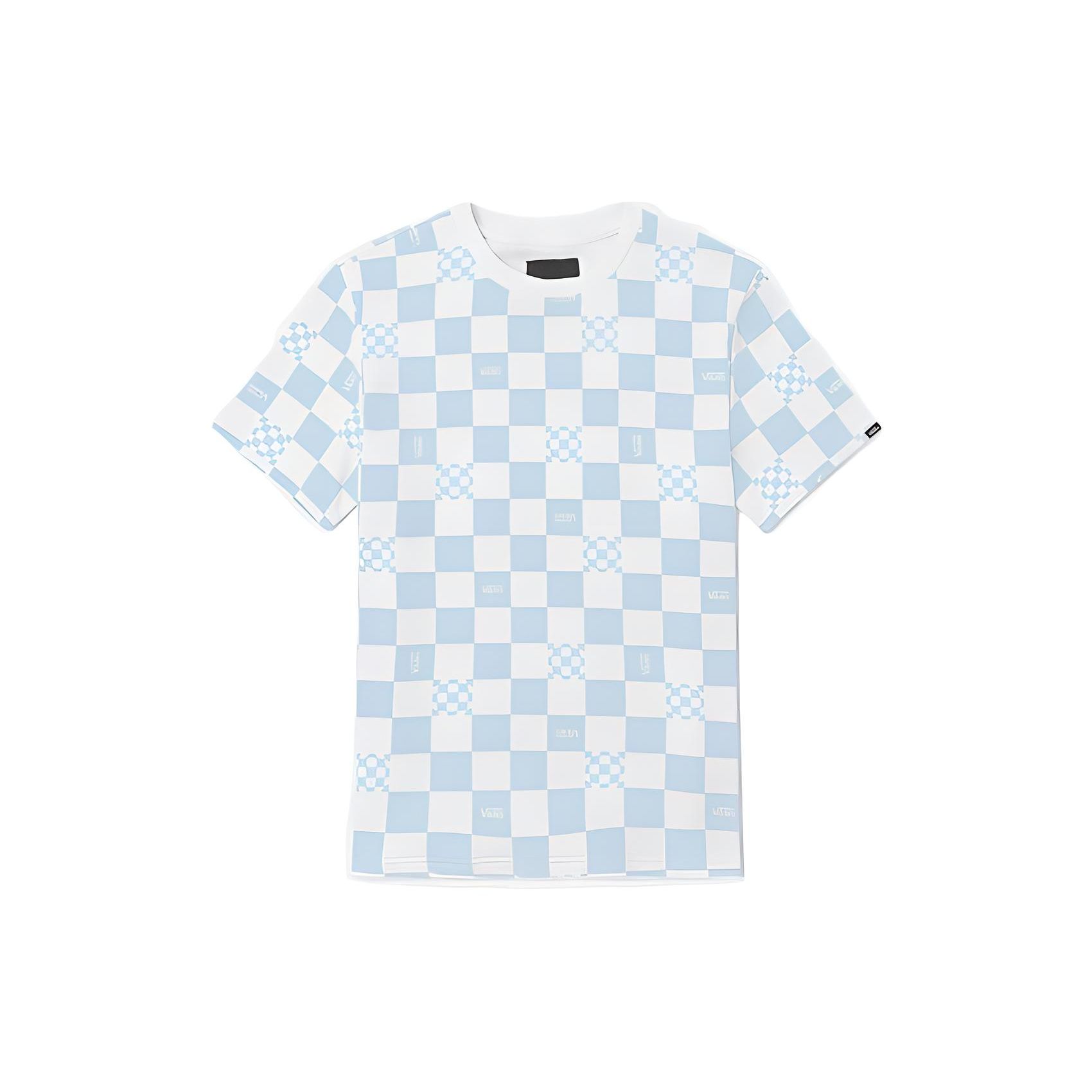 

Vans Refreshing Color Checkerboard Print Crew Neck Regular Short Sleeve T Shirt Unisex T Shirts Light-Blue VN0A7PZCBSS M