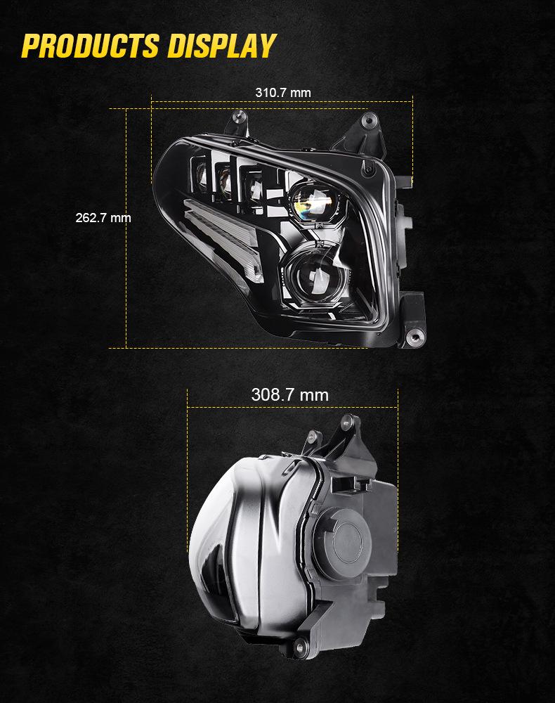 Compatible LED Headlight Assembly for 01-17 Honda Gold Wing: Premium Modification Option