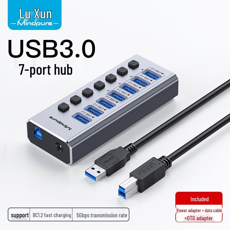 USB 3.0 Hub with Independent Switches, 10-Port & 16-Port Expander for Computers