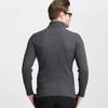 Autumn and Winter Men's Turtleneck Sweater Casual Solid Color Vertical Pullover Bottom Line Shirt Men