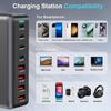 320W GaN USB Type C Charger 8-in-1 Ports Fast Charging OTP Protection Eco-Friendly AU EU UK US Plug Laptop Phone Watch