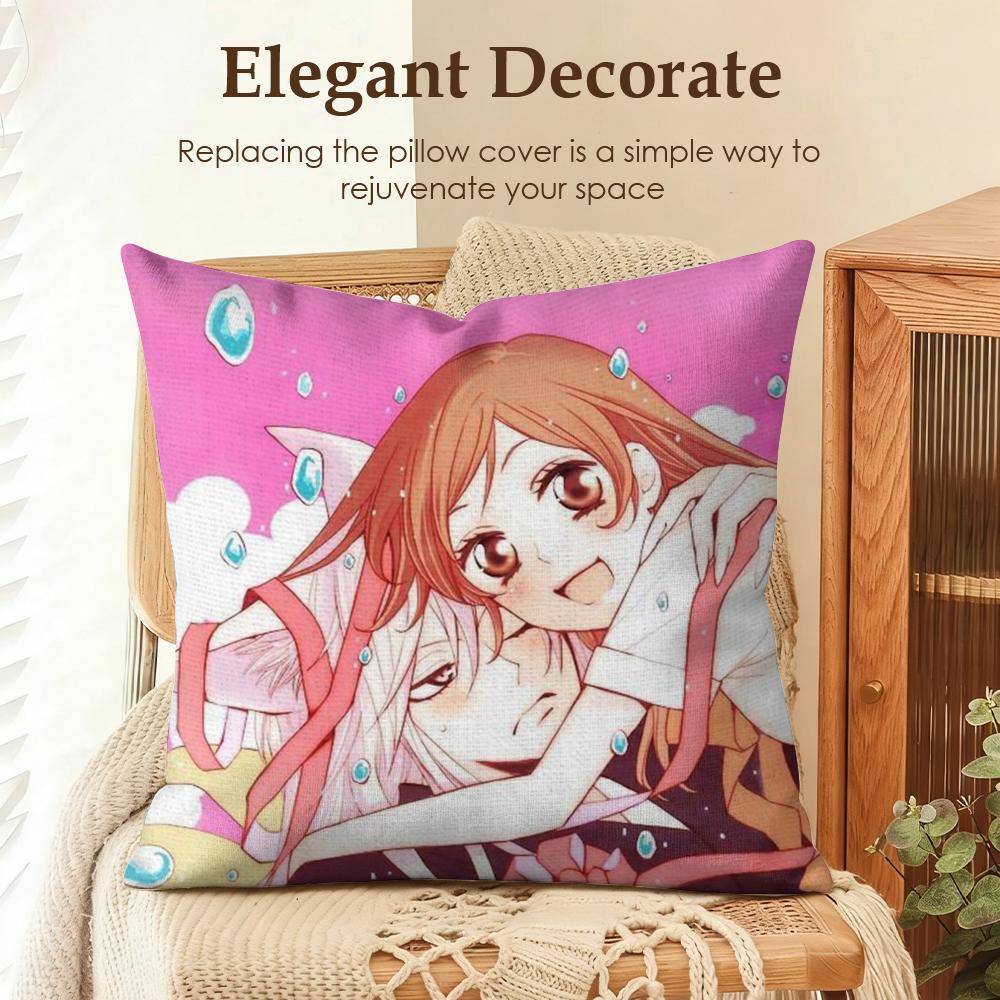 

KKamisama HajimemashitaS Cushion Cover Natural Linen Organic Fabric DoubleSided Printing Sofa Home Decor Gift Pillow Case 30x30cm