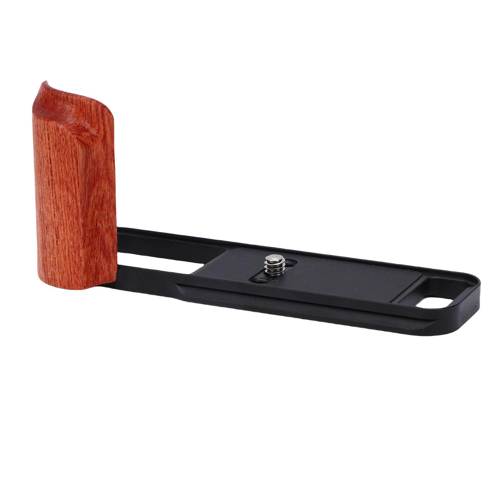 

Wooden Handle L Shape Grip Fit for X E5 Camera Aluminum Alloy L Shape Handgrip with Quick Release Plate
