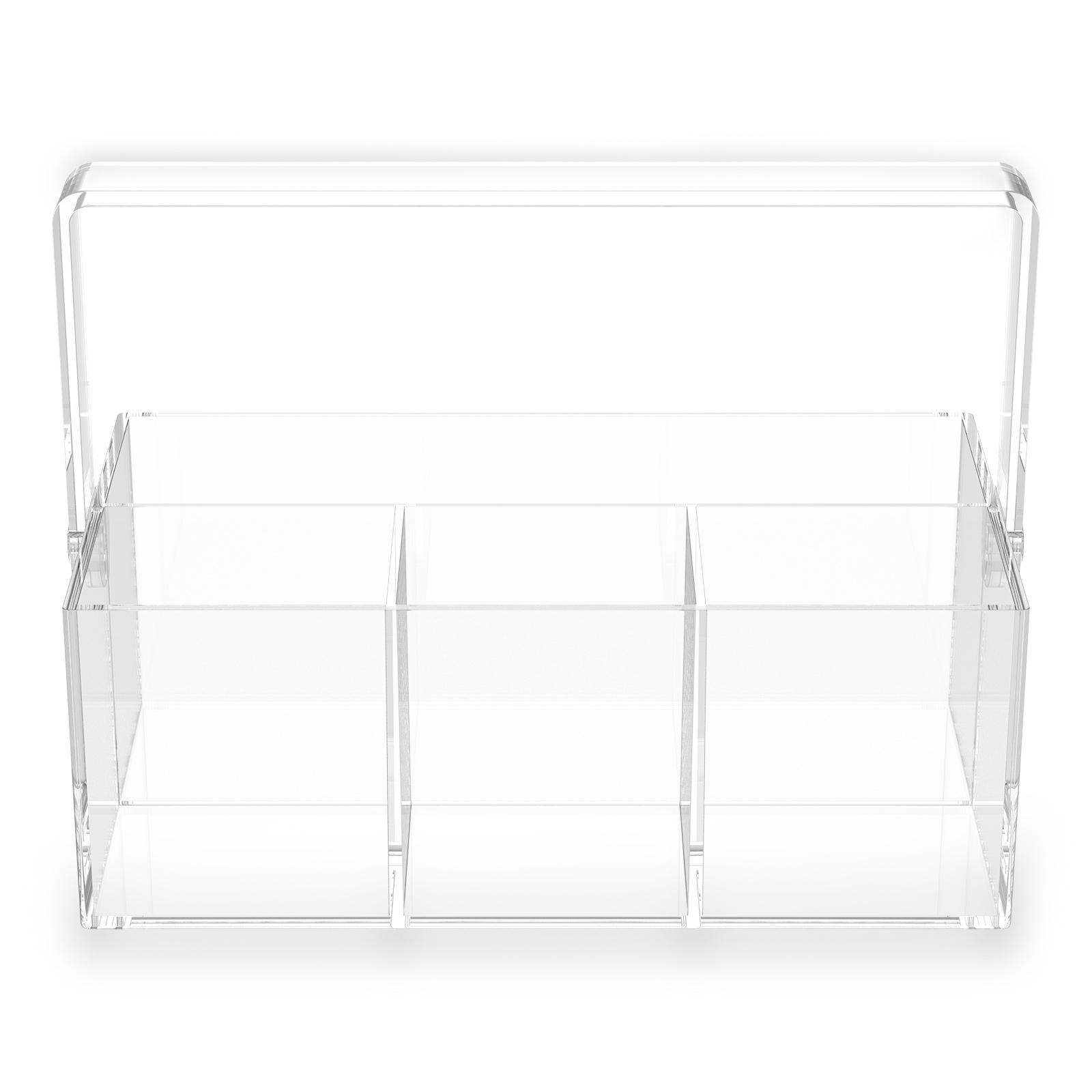 

Acrylic Cutlery Holder Kitchen Silverware Organizer with Handle and 4 Compartments Cutlery chopstick Forks Spoons Storage Picnic