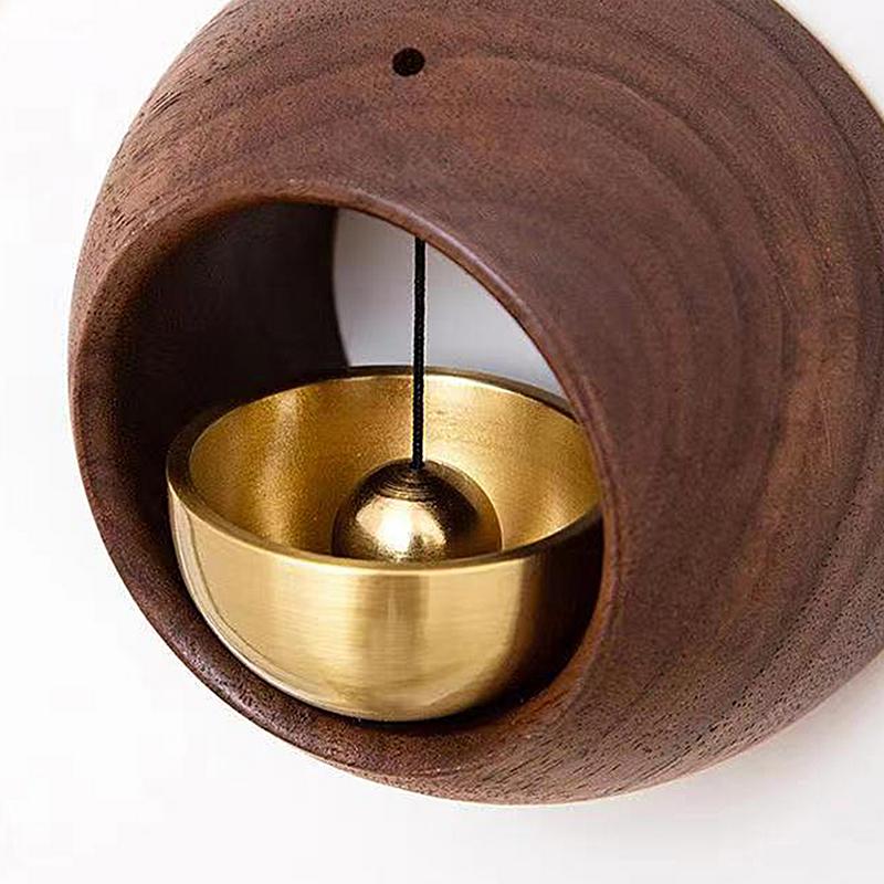 Magnetisches japanisches Holzwindspiel Kabellose Türklingel Eingangstürklingel Dekorative Windglocke für Heimöffnung Hängende Dekoration