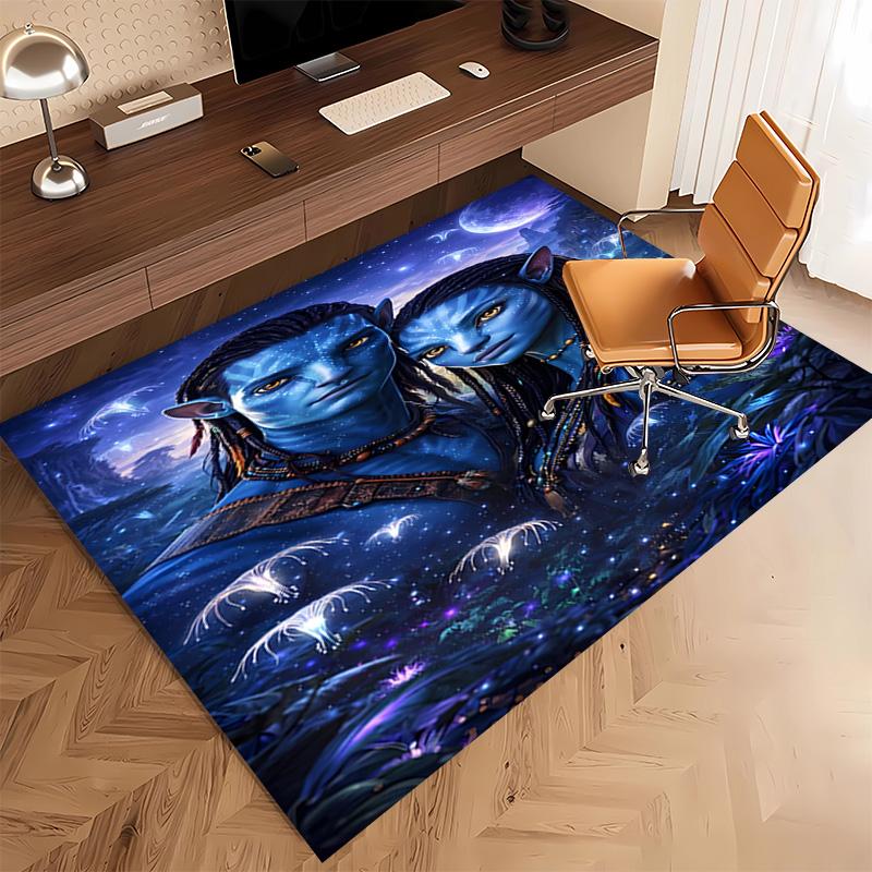 1pc Avatar Print Area Rug - Soft, Washable Non-Slip Indoor Mat, Living Room, Home Office Decorative Rug,Office Decorative