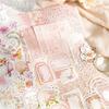 100pcs/set Mixed Material Pack Flower Series Hollow Lace Handbook Border Primer Paper DIY Decorative Sticker Notes Scrapbook