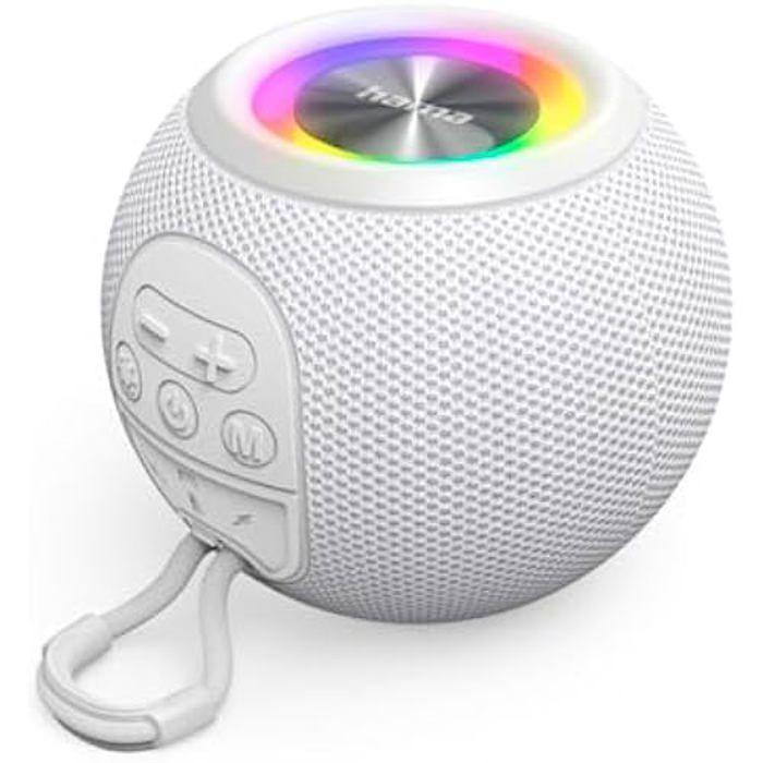 Enceinte Bluetooth - HAMA - Ball Shape Speaker - 5 W - 5 Modes Lumineux - Blanc