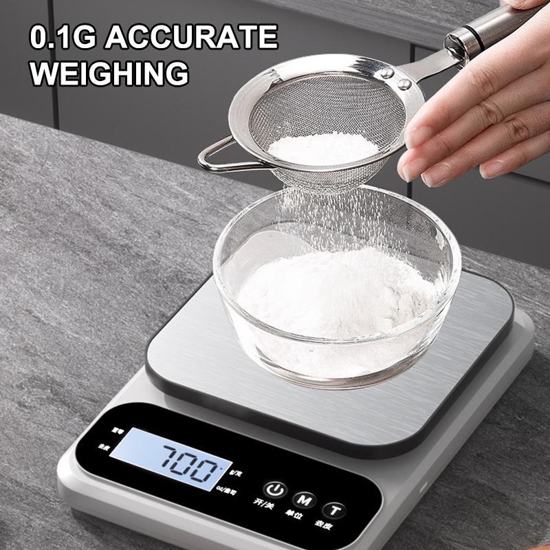10Kg Kitchen Scale Baking Gram Weight Scales Lcd Display Rechargeable Electronic Table Scale Personal Healthy Diet Food Scale