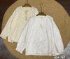 1116 Spring New Women's Top Shirt Loose Shirt Sweet Mori Women's T-Shirt Doll Shirt Embroidery Literature and Art
