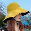 Women's Summer Sun Protection Hat with Large Brim and Face Covering