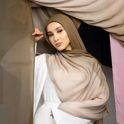 New Arrival Gradient Cotton Rayon Hijab Scarf For Women Muslim Hiabs Ombre Big Size Shalws Headscarf Wraps Headband Islam Turban