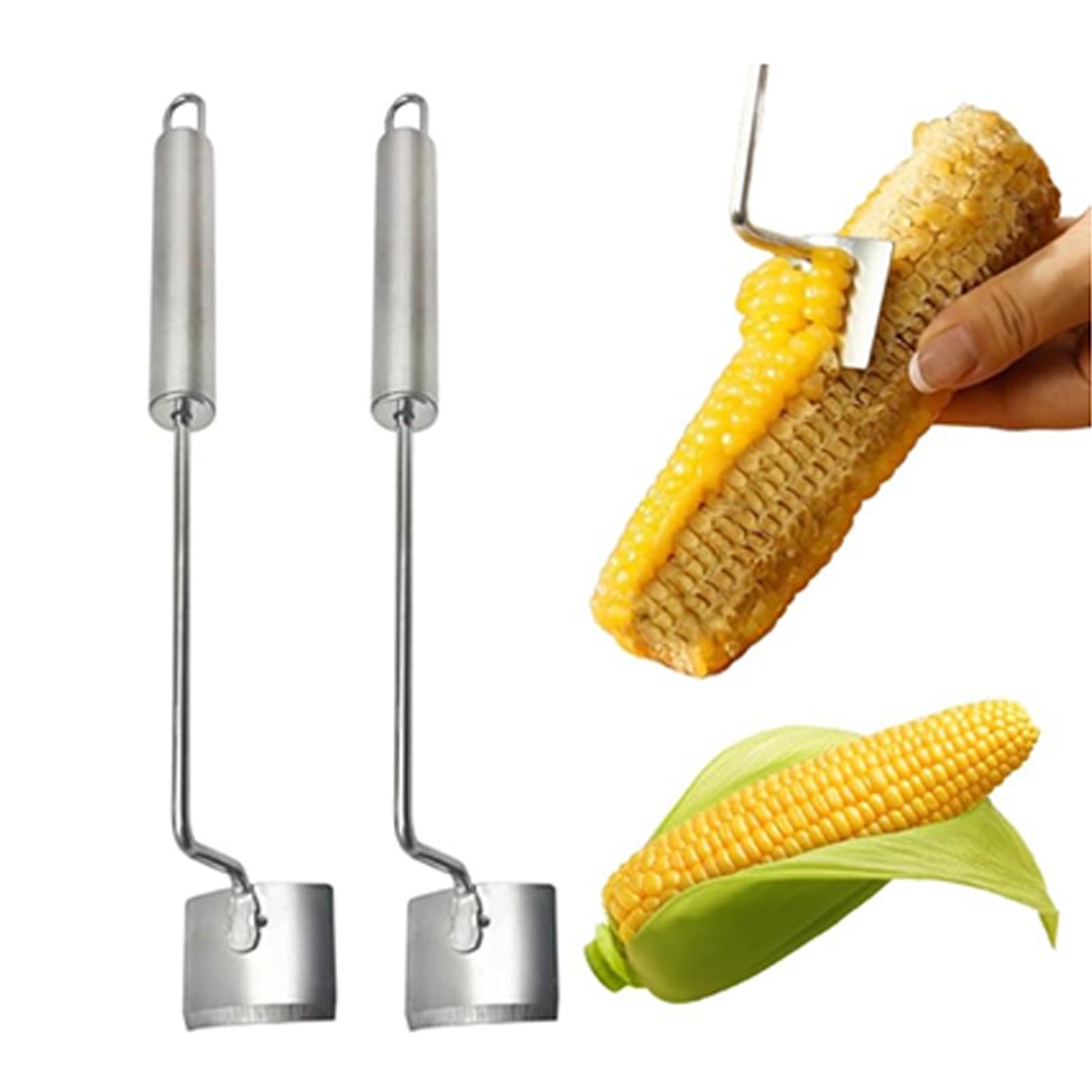 

Stainless Steel Corn Peeler Serrated Corn Stripper Peelers Cob Shaver Planer Thresher Cutter Kitchen Fruit Vegetable Gadget Tool