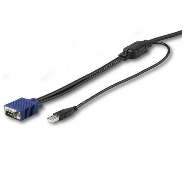 Câble KVM USB VGA - STARTECH - RKCONSUV15 - 4,6 m - Résolution 1920 x 1200 - Connecteur unique